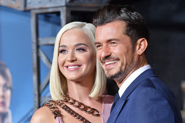 HOLLYWOOD, CALIFORNIA - AUGUST 21: Katy Perry and Orlando Bloom arrive at the LA Premiere Of Amazon's "Carnival Row" at TCL Chinese Theatre on August 21, 2019 in Hollywood, California. (Photo by Amy Sussman/FilmMagic,)