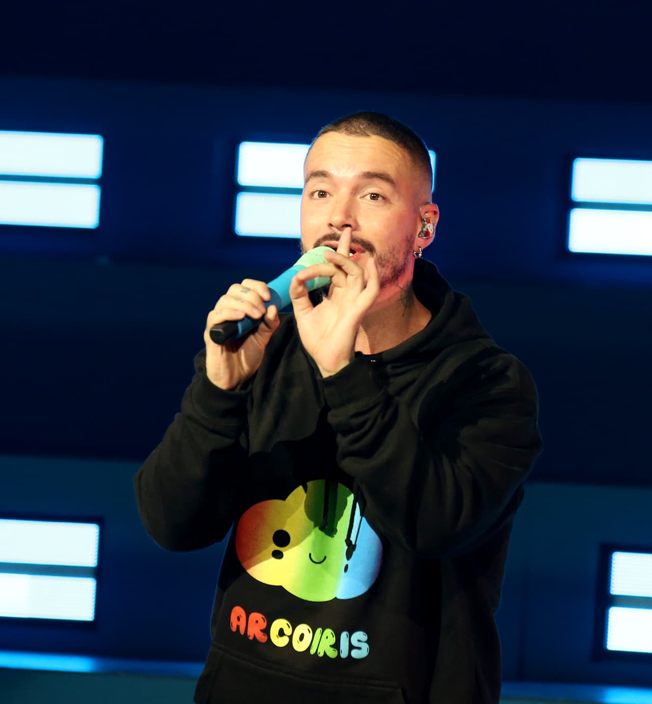 LAS VEGAS, NEVADA - OCTOBER 19: Singer J Balvin performs at The Pearl concert theater at Palms Casino Resort on October 19, 2019 in Las Vegas, Nevada. (Photo by Gabe Ginsberg/Getty Images)