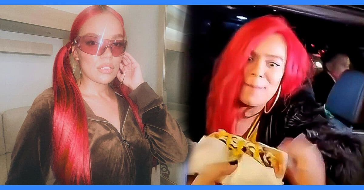 Así reaccionó Karol G tras recibir un hot dog como regalo de una fan