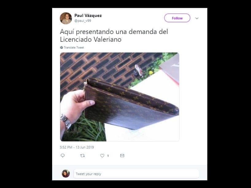 Además, señalaron que Valeriano vive con tanto estilo gracias a accesorios de Louis Vuitton.