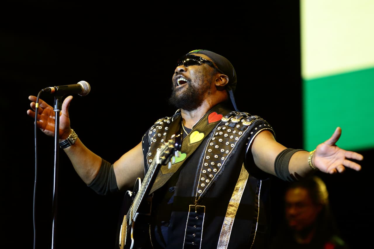 SINGAPORE - SEPTEMBER 20: Toots Hibbert of Toots and the Maytals performs on stage during day one of Formula 1 Singapore Grand Prix at Marina Bay Street Circuit on September 20, 2019 in Singapore. (Photo by Suhaimi Abdullah/Getty Images)
