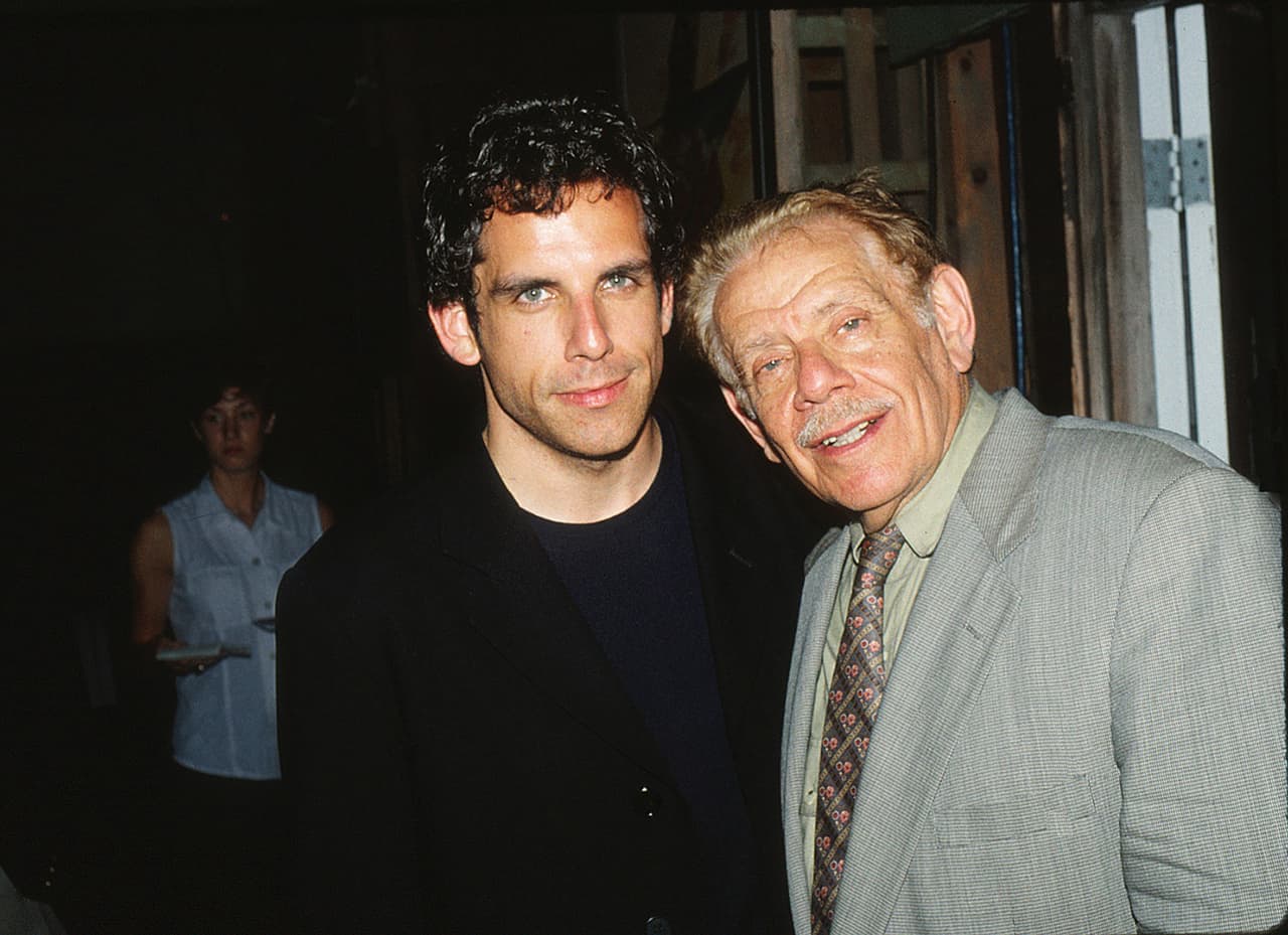 NANTUCKET- JUNE 19: Actor and director Ben Stiller and his father, comedian and actor Jerry Stiller, attend party hosted by NBC at Sconset Playhouse during the Nantucket Film Festival on June 19, 1998 on Nantucket in Massachusetts. (Photo: Lindsay Brice/Getty Images)