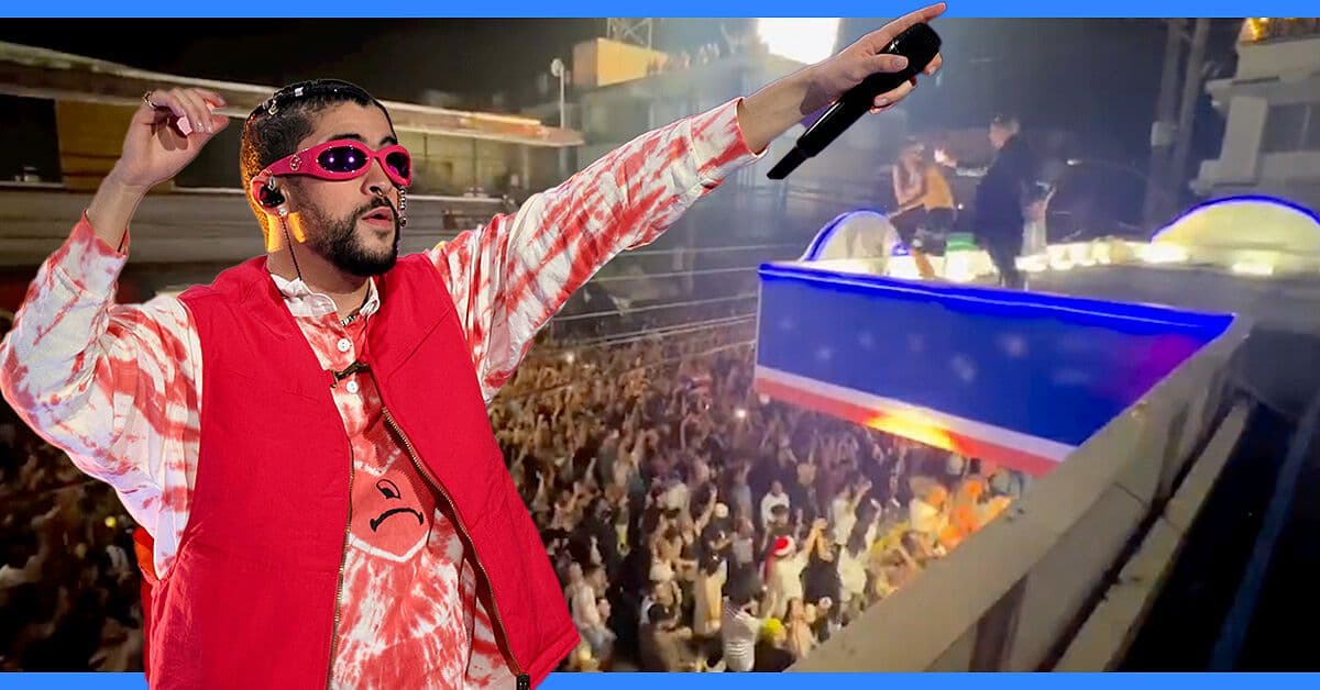 Bad Bunny y Arcángel graban video de ‘La Jumpa’ en la calle y termina en concierto
