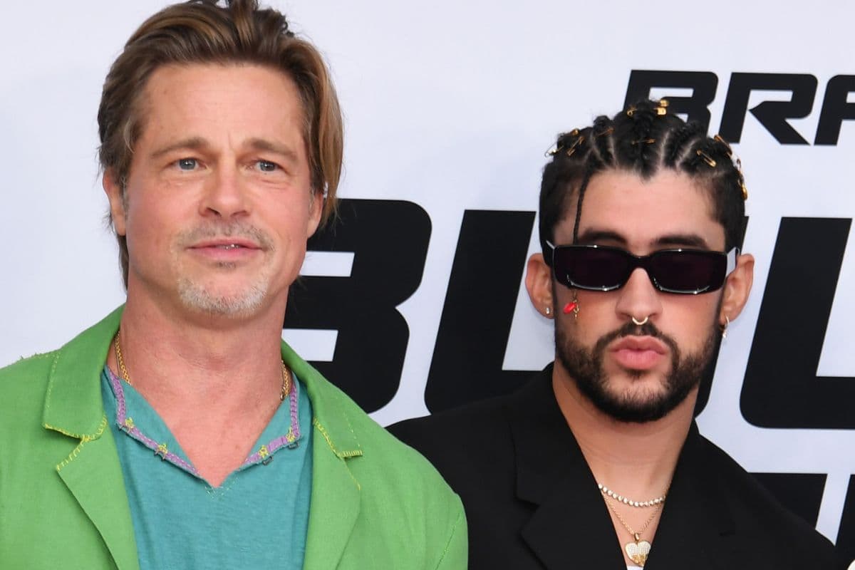 Brad Pitt y Bad Bunny en la premiere de 'Tren Bala' en Los Ángeles, California
