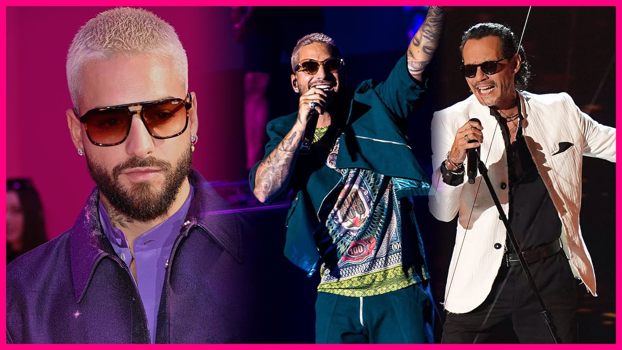 Maluma le declaró su amor a Marc Anthony en pleno concierto y lo besó