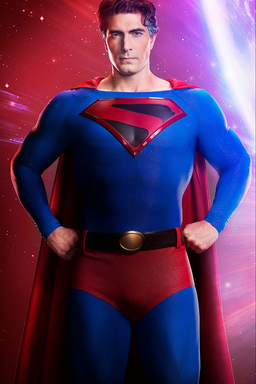 DC's Legends of Tomorrow "Crisis on Infinite Earths -- Image Number: LGN_CWN2138_CROSSOVER_SUPERMAN_V2_8x12_W2.jpg -- Pictured: Brandon Routh as Superman -- Photo: Jordon Nuttall/The CW -- © 2019 The CW Network, LLC. All Rights Reserved.
