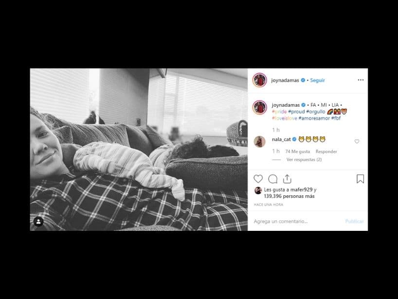 Joy Huerta, del dúo Jesse & Joy, compartió una foto con su bebé recien nacida.