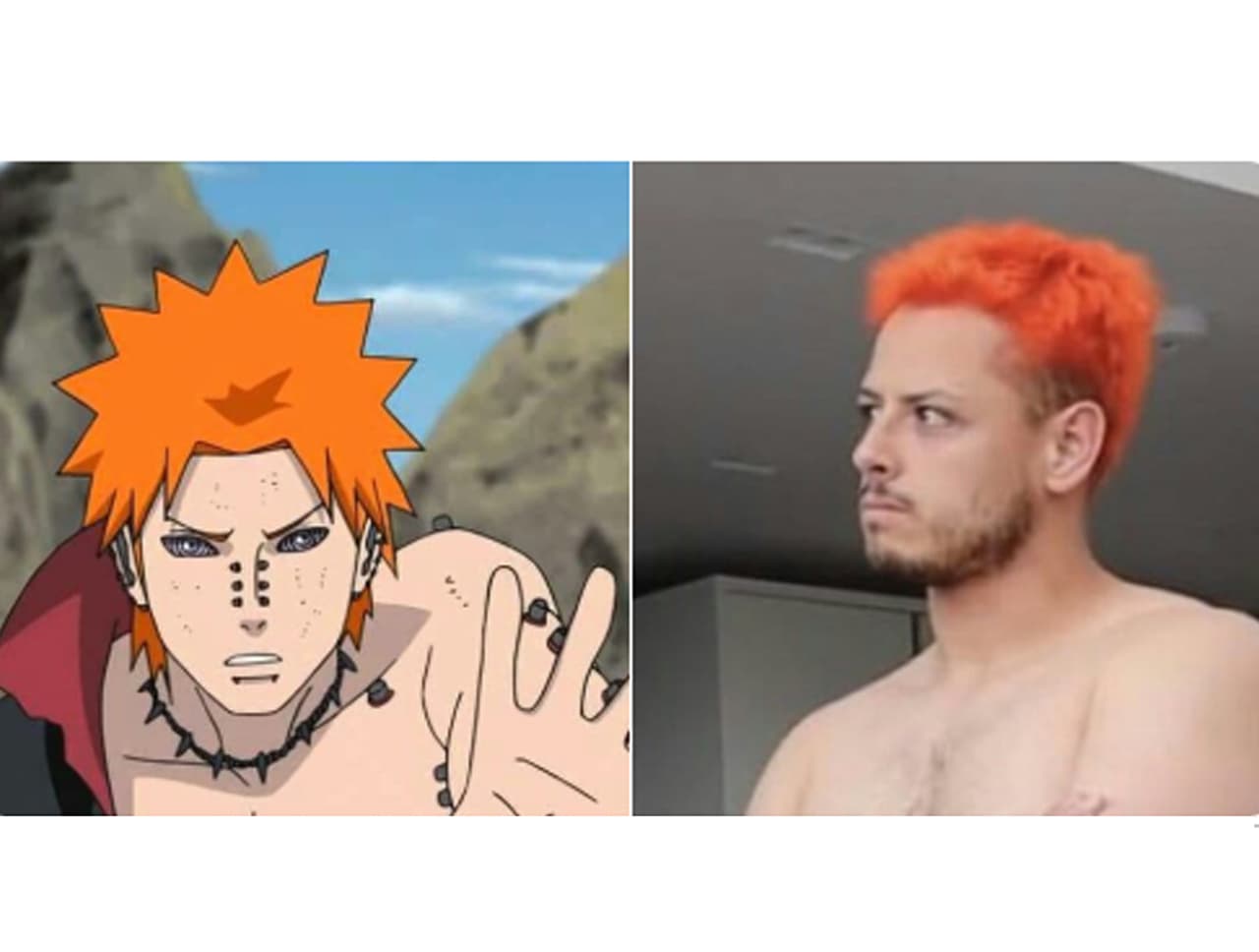 Este look del "Chicharito" hace que parezca sacado directo de 'Naruto'.