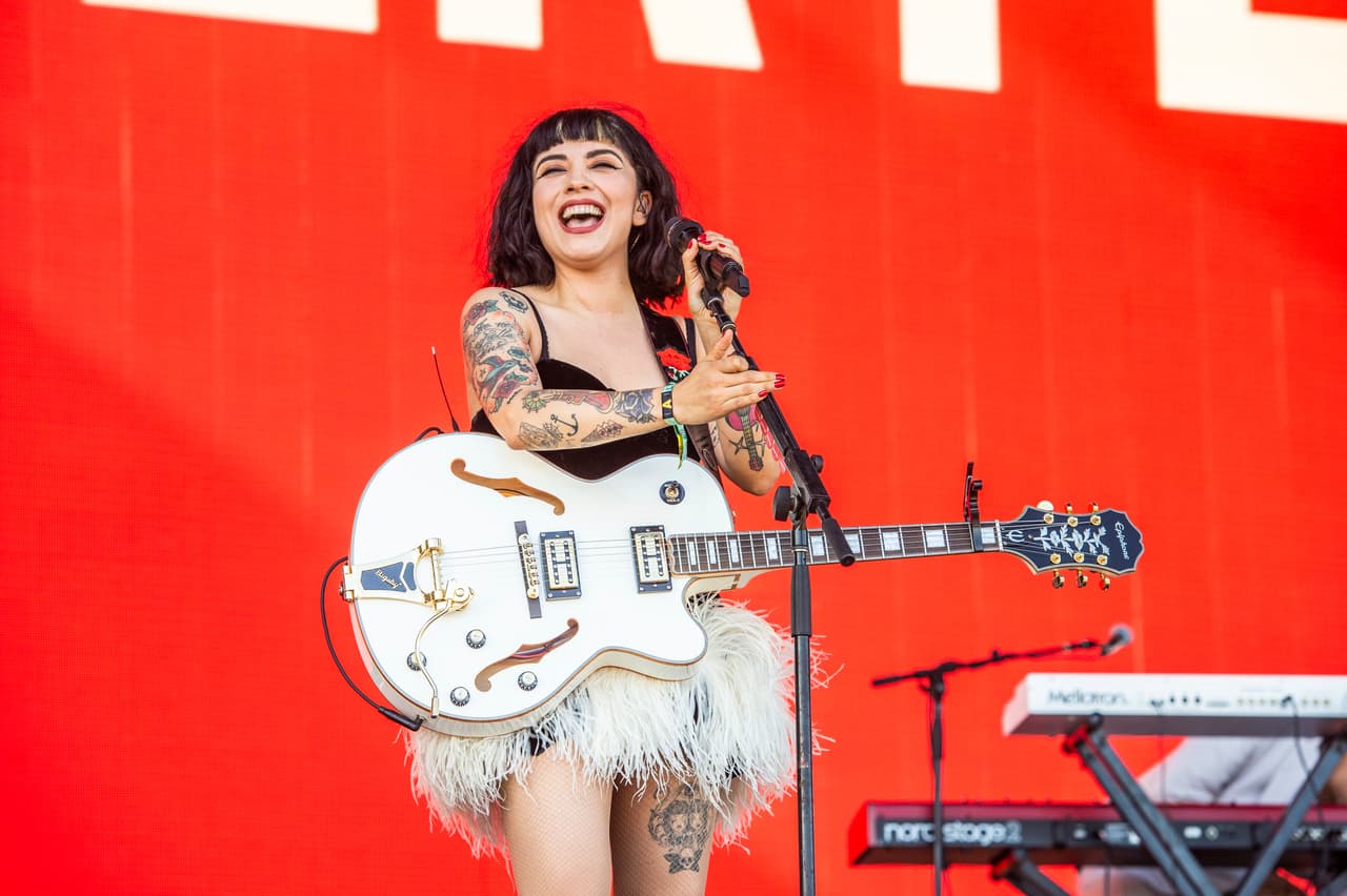 Mon Laferte performs at the Coachella Music & Arts Festival at the Empire Polo Club on Friday, April 19, 2019, in Indio, Calif. (Photo by Amy Harris/Invision/AP)