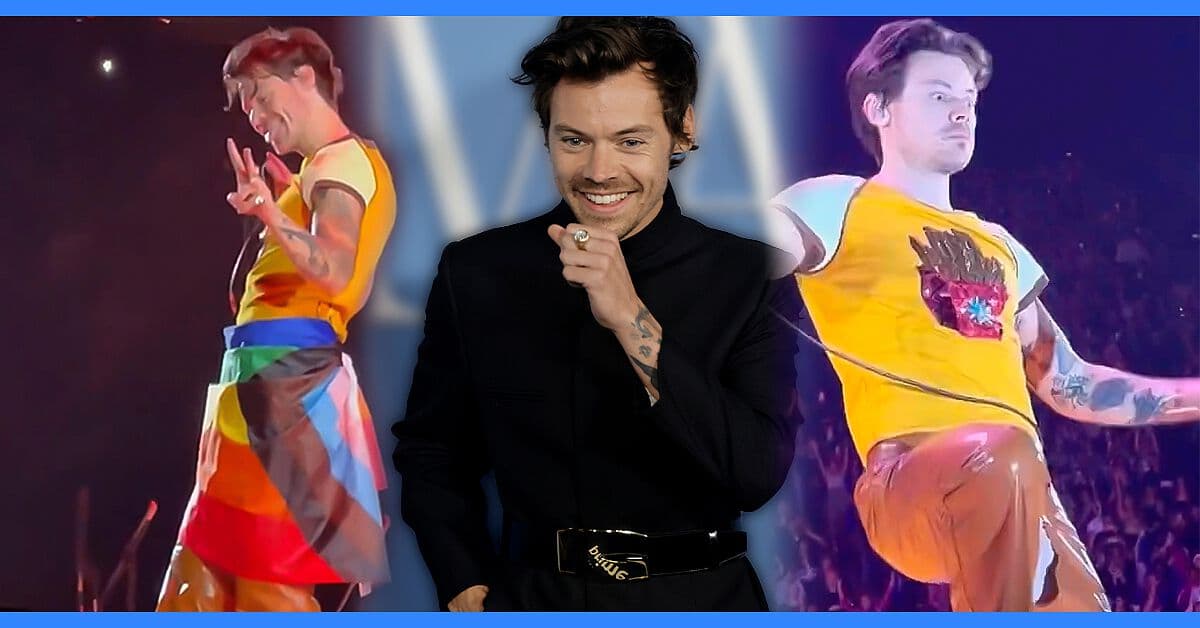 Video: El momento justo en que se le rompe el pantalón a Harry Styles