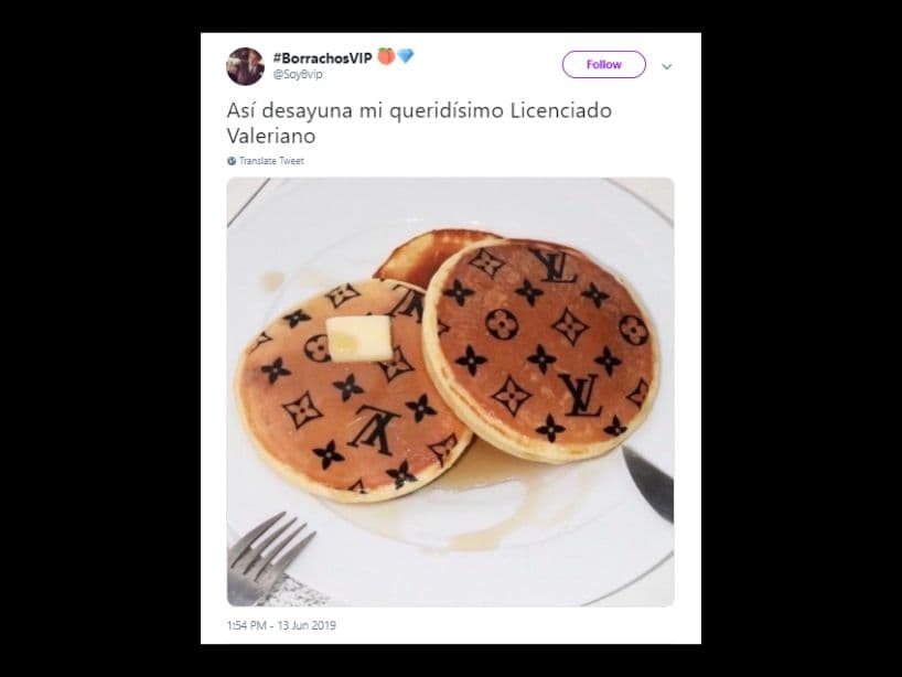 Según Twitter, su comida tampoco se queda atrás.
