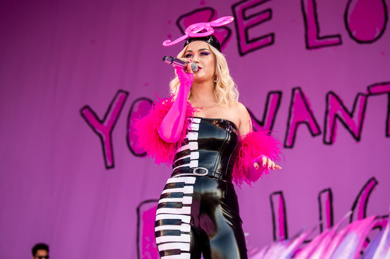 Katy Perry performs at the New Orleans Jazz and Heritage Festival on Saturday, April 27, 2019, in New Orleans. (Photo by Amy Harris/Invision/AP)