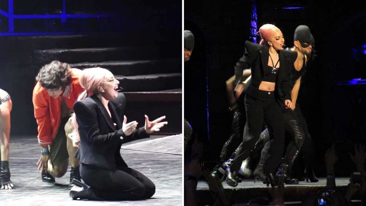 Lady Gaga subió al escenario a uno de sus fans, bailó con él y hasta un beso le plantó