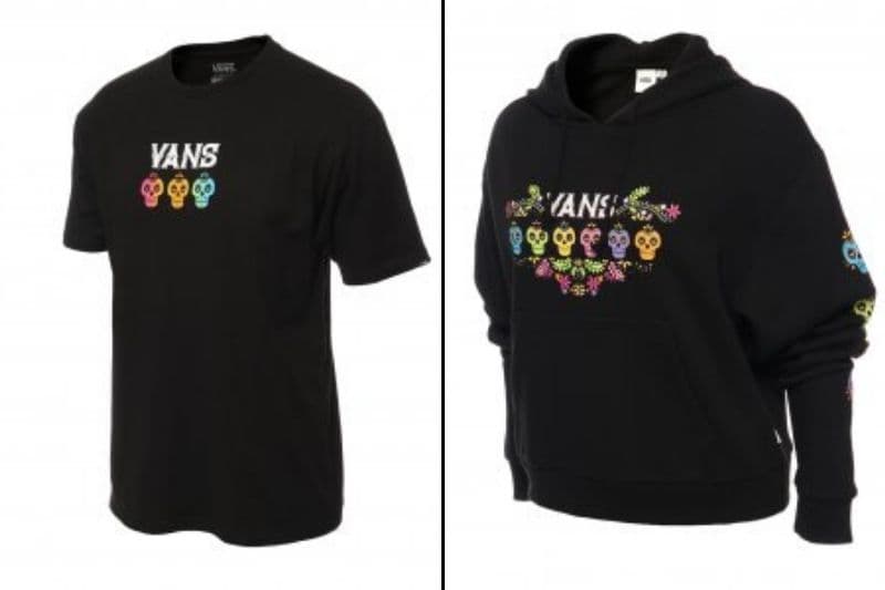 Además, también lanzó una playera para hombres y una sudadera con calaveras de diferentes colores.