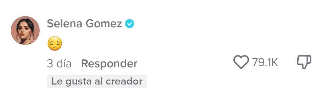 Respuesta de Selena Gomez al video de @donttellmymomma.fr en TikTok