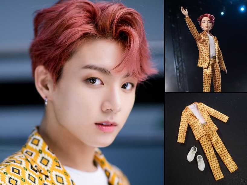 Jeon Jung-Kook comparado con el modelo hecho por Mattel.