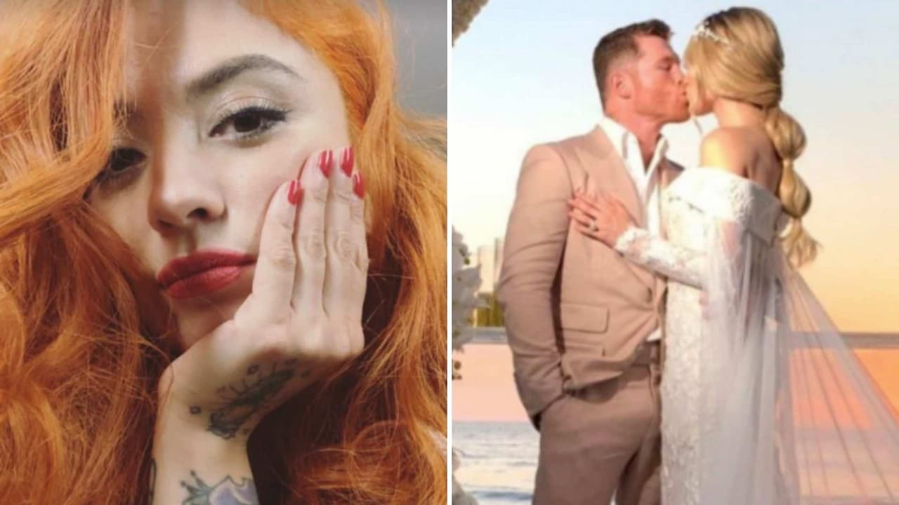 Mon Laferte cantó en la boda del Canelo Álvarez y puso a bailar a los novios al ritmo de ‘Amárrame’