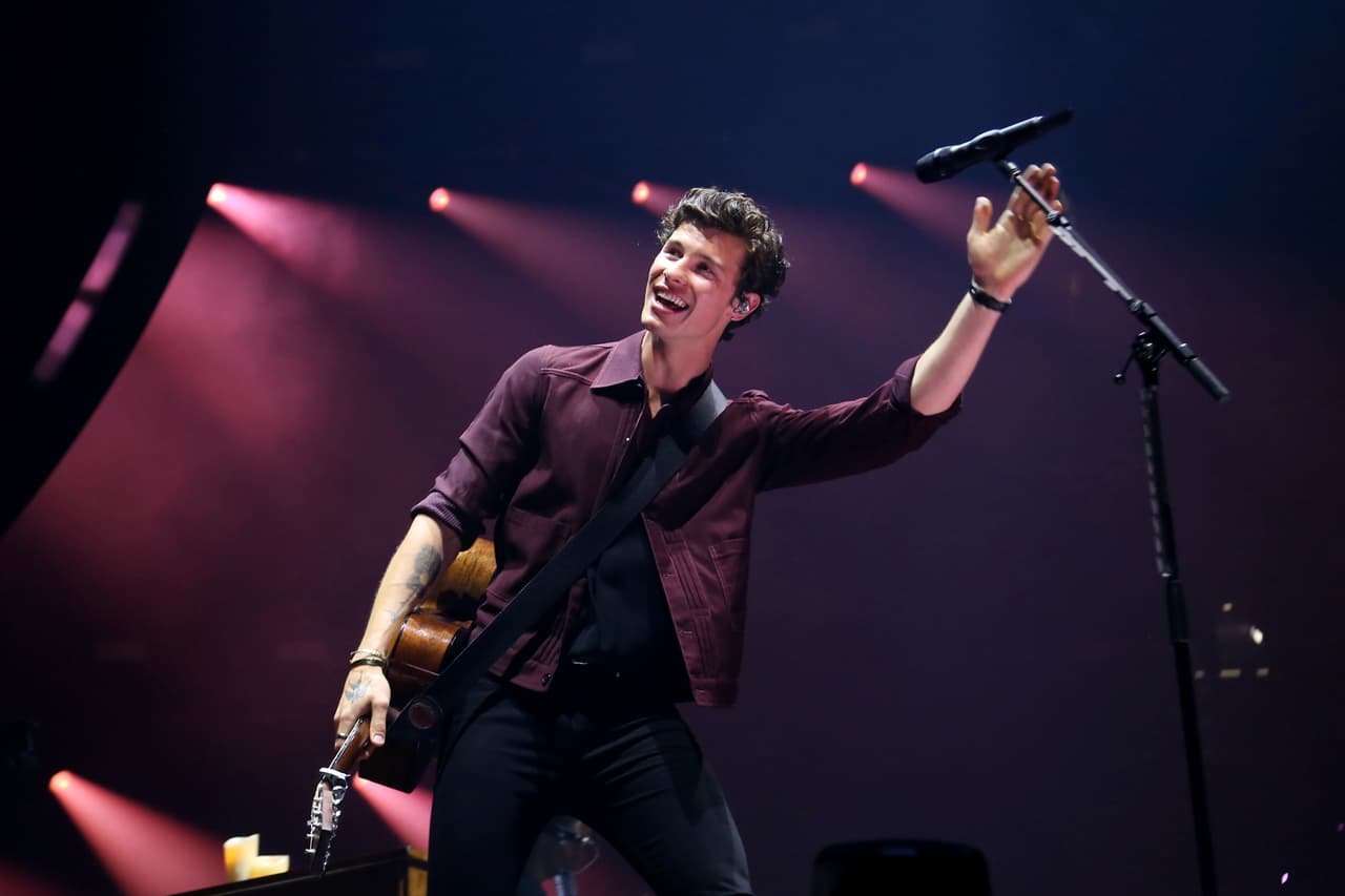 Shawn Mendes performs live on stage at the Staples Center on Friday, July 5, 2019, in Los Angeles. (Photo by Willy Sanjuan/Invision/AP)