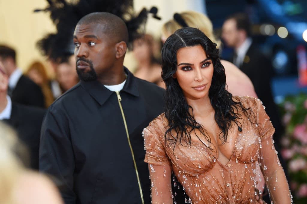 Kanye West y Kim Kardashian en 2019