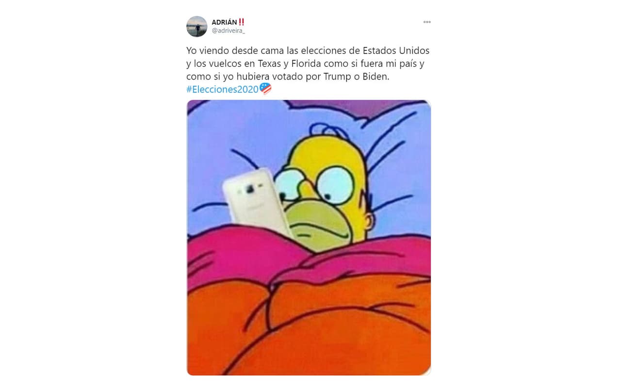 El día que tanto esperaron los norteamericanos por fin llegó. Las Elecciones para elegir a un nuevo presidente, o reelegir a Trump... cosa que en ese momento todavía parecía una posibilidad. 
<br>
<br>Lo mejor de ese evento es que los mexicanos pudimos vivirlo desde la comodidad de nuestras cobijitas San Marcos.