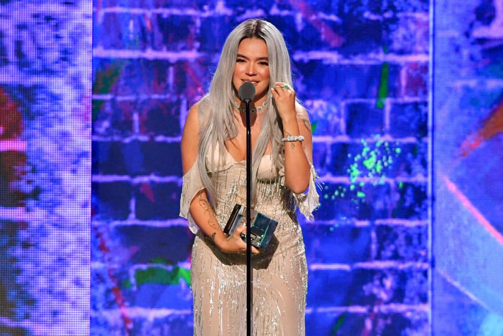Karol G en los Premios Juventud 2021, en Miami