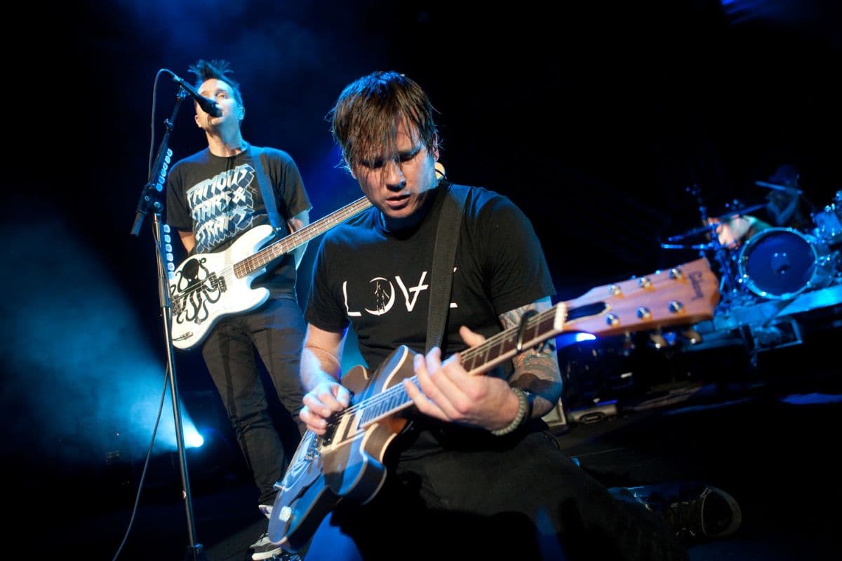 Tom DeLonge y Mark Hoppus de Blink-182 en 2009