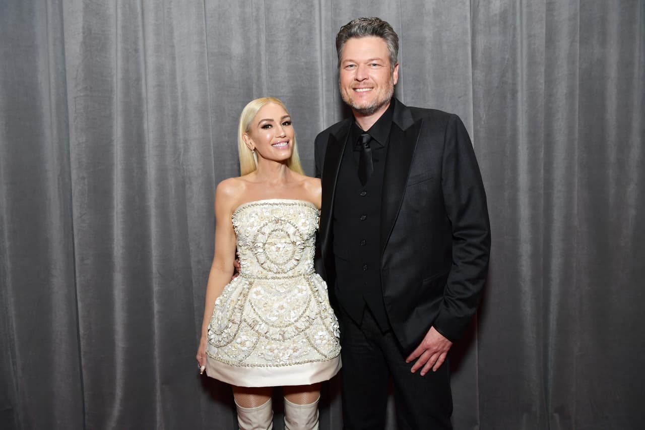 LOS ANGELES, CALIFORNIA - JANUARY 26: (L-R) Gwen Stefani and Blake Shelton attend the 62nd Annual GRAMMY Awards at STAPLES Center on January 26, 2020 in Los Angeles, California. (Photo by Emma McIntyre/Getty Images for The Recording Academy)