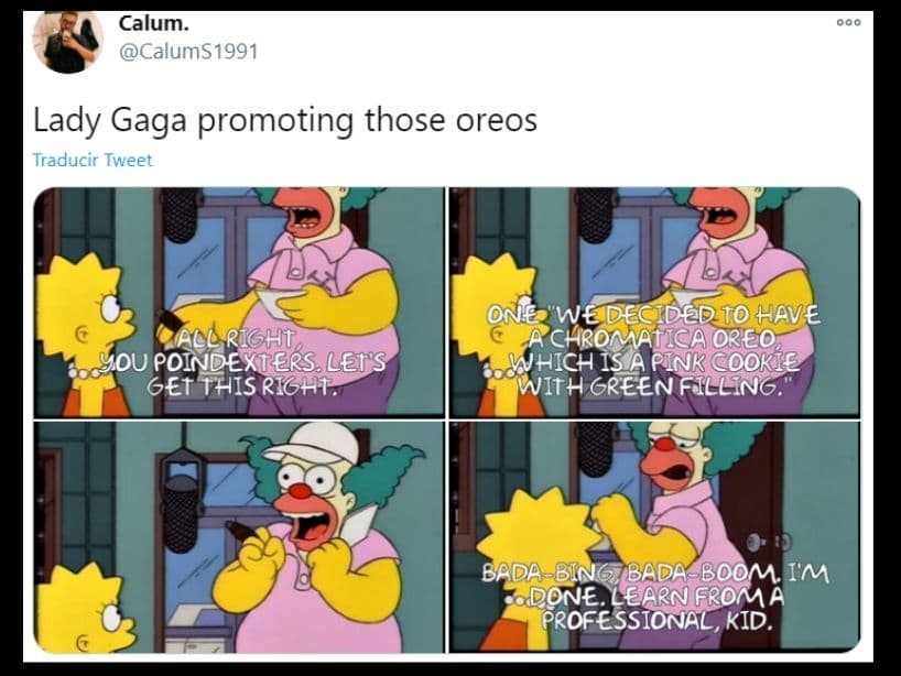 Pero quizá lo más extraño fue el comercial que hizo desde su cama, pues el desinterés provocó que más de uno la relacionara con “Krusty: de “Los Simpson”.
<br>