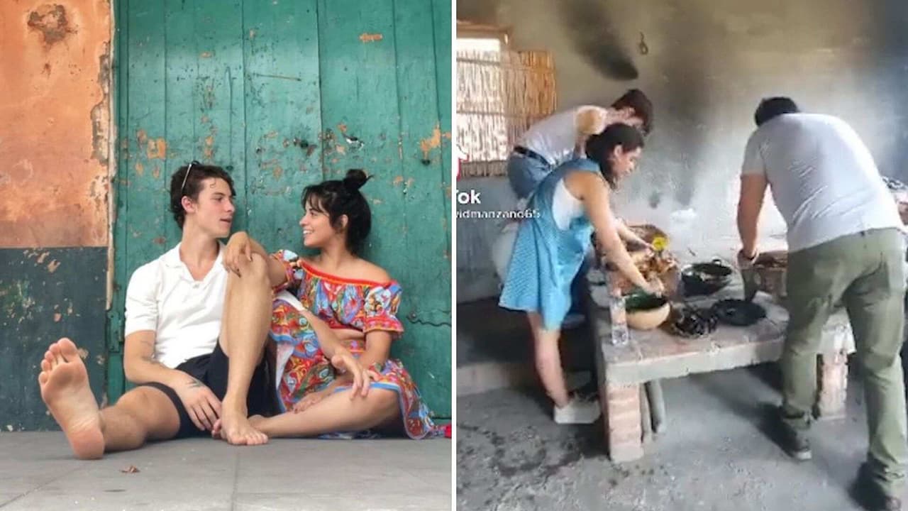 Captan a Camila Cabello y a Shawn Mendes cocinando platillos mexicanos