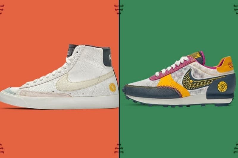 Tenis Nike Blazer Mid 77 Vintage Día de los Muertos (izquierda); Tenis Nike DBreak-Type Familia (derecha)"Se trata de familia, comunidad y gratitud. Lo que se hace por uno, se hace por todos. Eso los es todo. Todo para mi familia", es el mensaje que compartió la marca con este lanzamiento.