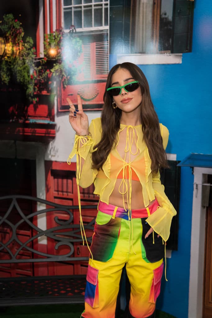 MIAMI, FLORIDA - JUNE 14: Danna Paola poses for a portrait during Premios Juventud 2022 Nominations Day at 100 x 35 Cocina con Raices on June 14, 2022 in Miami, Florida. (Photo by Jason Koerner/Getty Images)