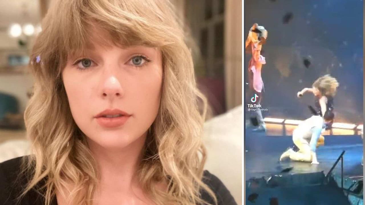 Taylor Swift: la vez que un bailarín la tiró en pleno concierto
