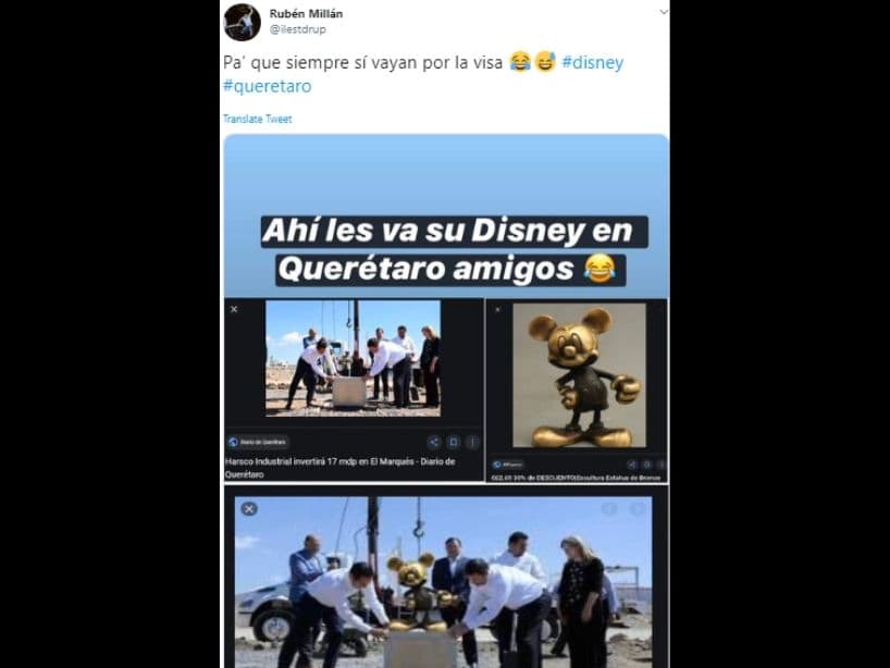 Una noticia falsa de un portal que se dedica a hacer contenidos en forma de satírica, hizo creer a muchos que se estaba comenzando a construir un Disneyland en la ciudad de Querétaro.