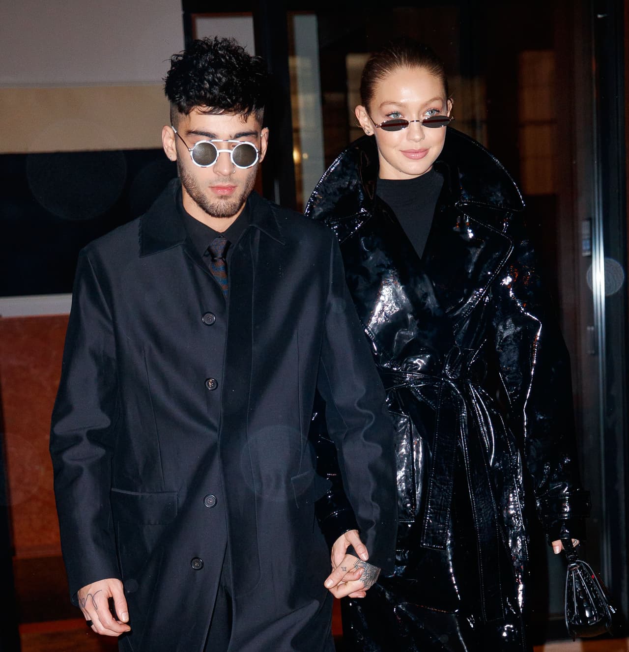 NEW YORK, NY - JANUARY 12: Zayn Malik and Gigi Hadid seen on January 12, 2018 in New York City. (Photo by Gotham/GC Images)