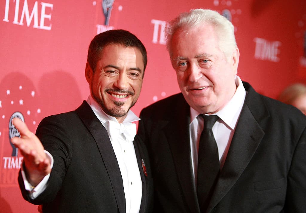 Robert Downey Jr. y su papá, Robert Downey Sr., en 2008