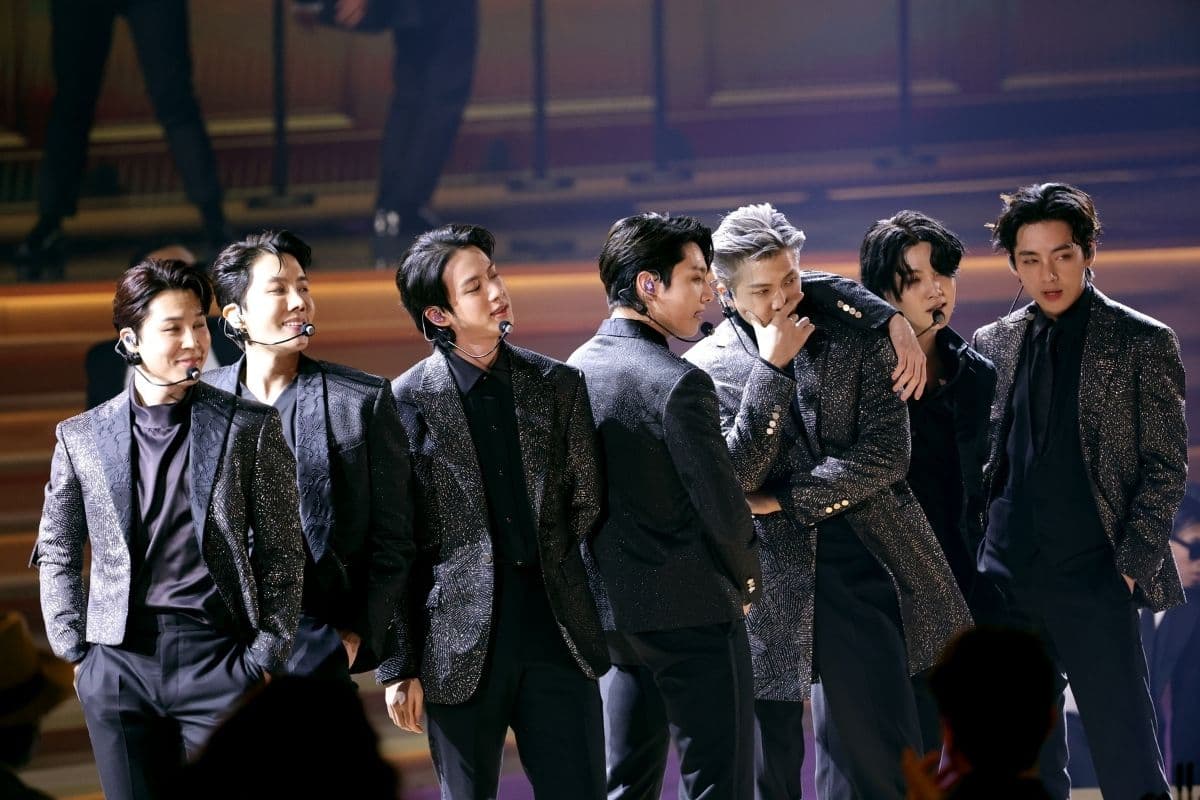 BTS en los Grammy 2022, en Las Vegas, Nevada