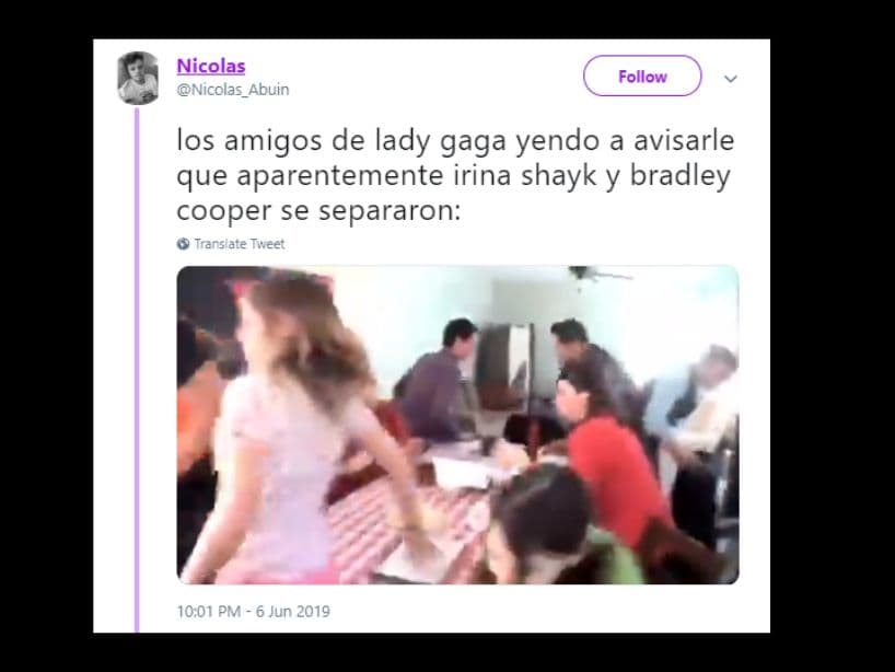 Así aseguran los memes que están los amigos de Gaga ante la noticia.