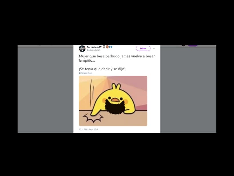 Algunos usuarios le dieron una connotación graciosa y modificaron al personaje. Como este que usó el meme para reivindicar a los hombres con barba.