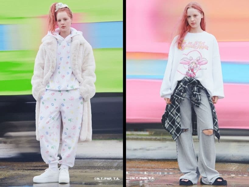 Ropa y accesorios diseñados por Bershka, inspirados en el popular anime de los 90, Sailor Moon.