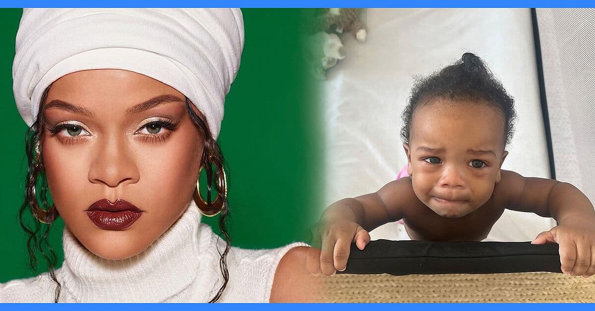 Video: Rihanna tiene tierno momento con su primer hijo: ¡no la deja hacer ejercicio!