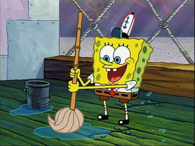 Originalmente, en lugar de "SpongeBob" (en inglés) el personaje se iba a llamar "SpongeBoy", pero el nombre ya estaba registrado por una marca de trapeadores.