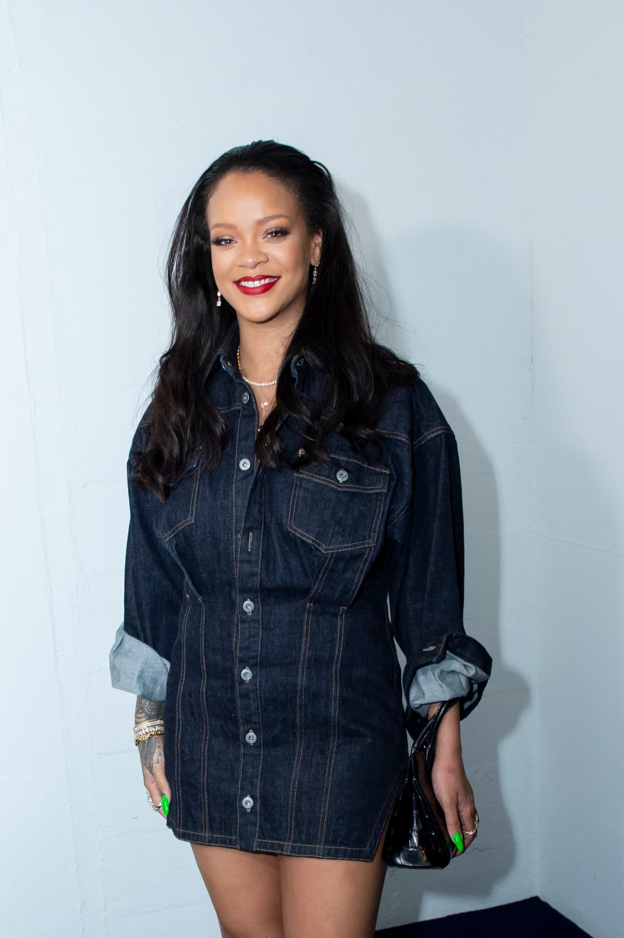 PARIS, FRANCE - MAY 24: Rihanna surprises her fans at the opening of the FENTY Pop Up Store on May 24, 2019 in Paris, France. (Photo by Kristy Sparow/Getty Images For FENTY)