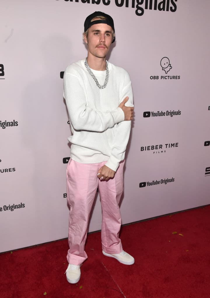 Justin Bieber en la premiere de 'Justin Bieber: Seasons', 2020