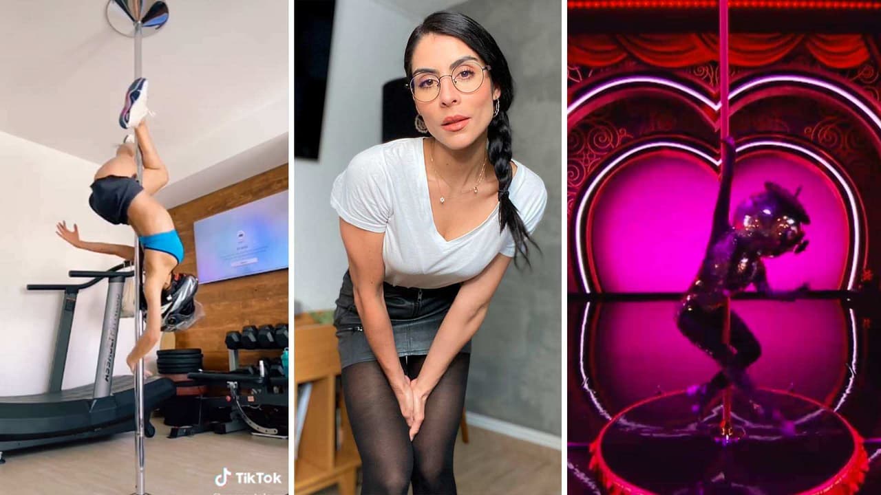Con casco y toda la cosa, así ensayó María León pole dance para su actuación en ‘¿Quién es la Máscara?’