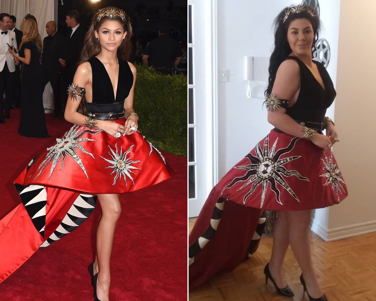 La versión de Internet en el look de Zendaya durante la edición "China: Through the Looking Glass" en el 2015.