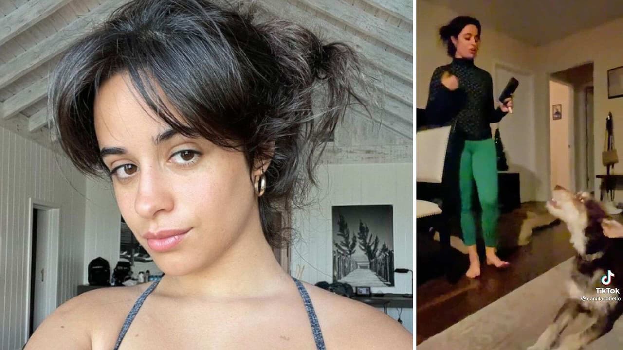 Camila Cabello y perrito enternecen ‘cantando’ en adorable video