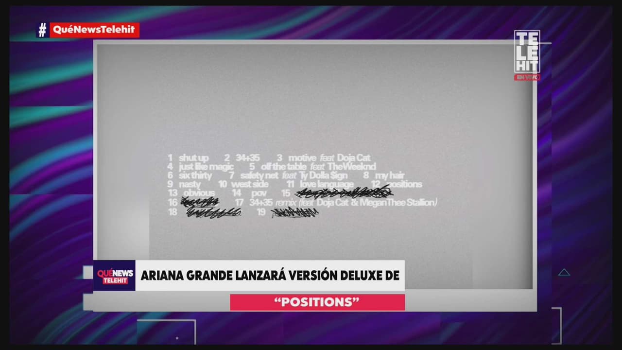 Ariana Grande lanzará versión deluxe de su álbum ‘Positions' con cuatro canciones nuevas