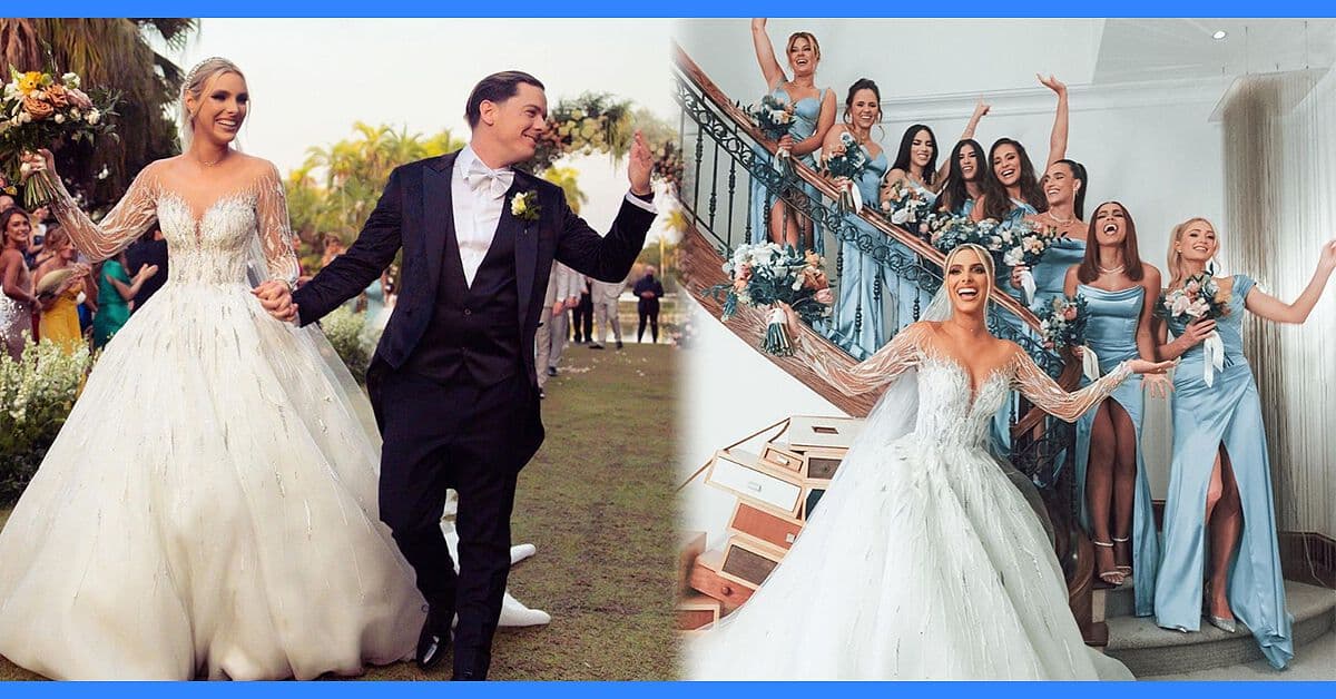 Lele Pons y Guaynaa: guapas madrinas y galanes padrinos desfilan en su boda