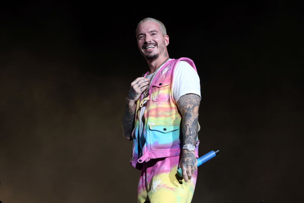 MEXICO CITY, MEXICO - NOVEMBER 23: J Balvin performs on stage during Coca Cola Flow Fest 2019 on November 23, 2019 in Mexico City, Mexico. (Photo by Adrián Monroy/Medios y Media/Getty Images)