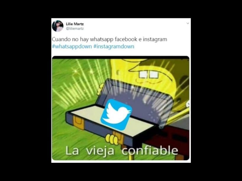 Cuando las tres aplicaciones de redes sociales que pertenecen a Mark Zuckerberg fallan, Twitter es el escape para todos.